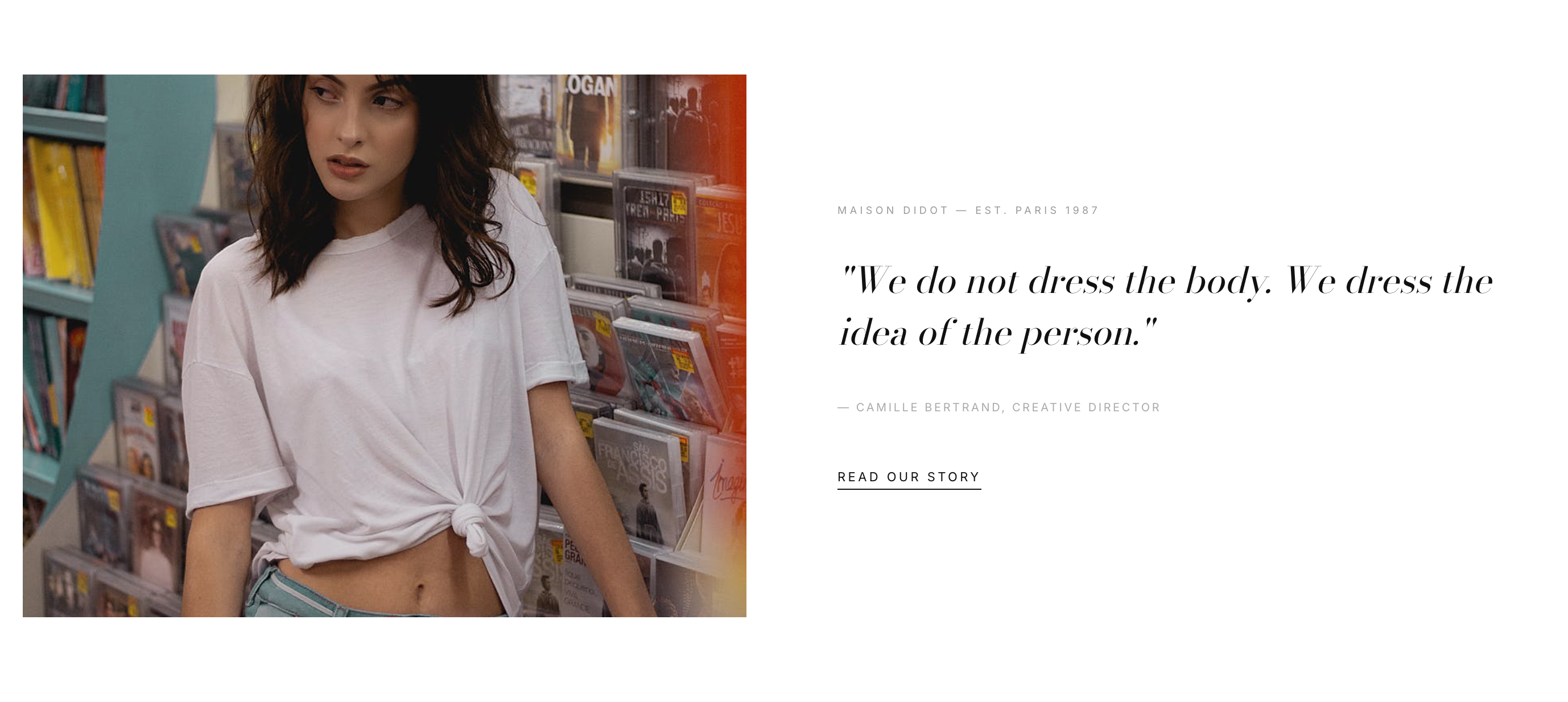 Luxury Brand immersive storytelling website design example